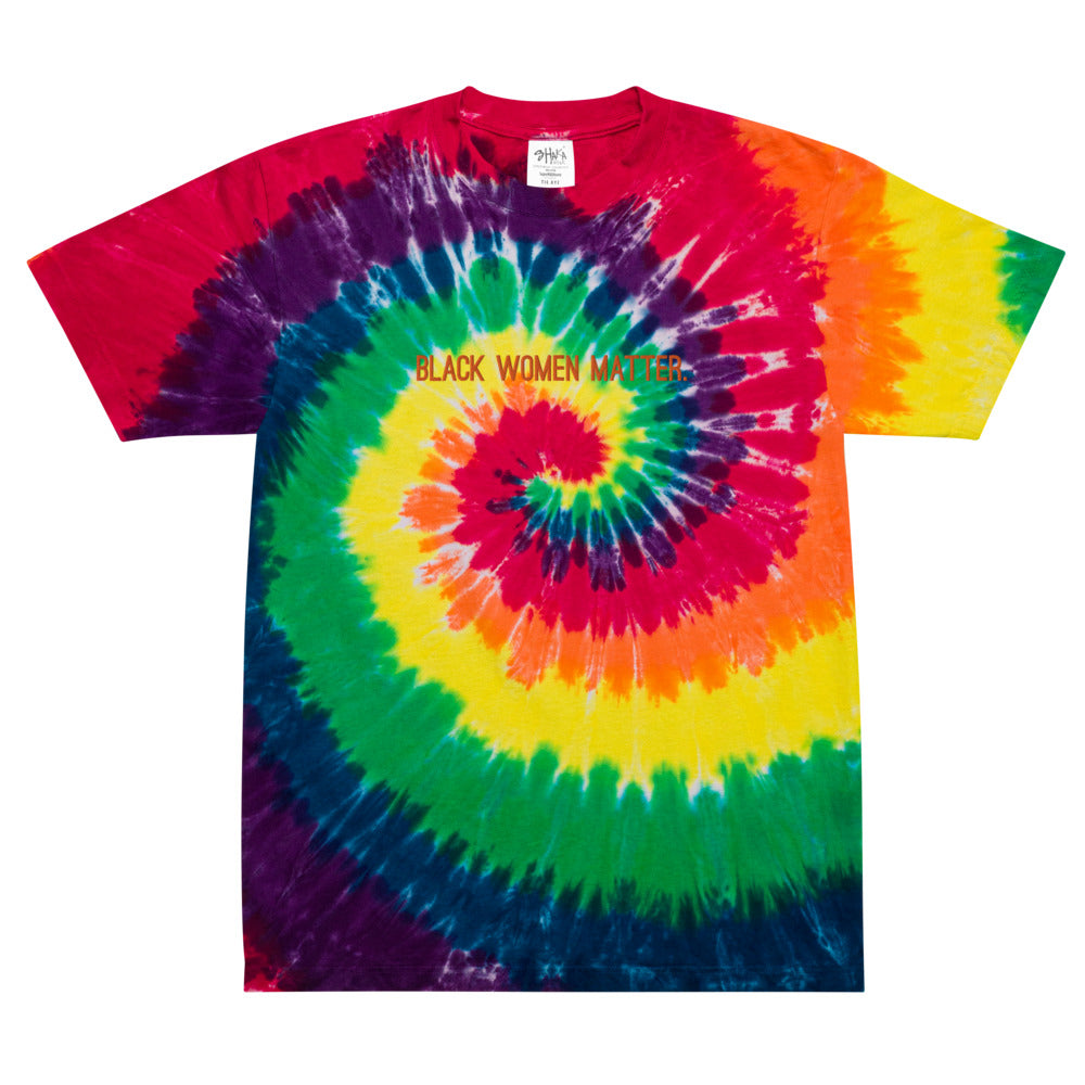 Oversized tie-dye t-shirt - Black Women Matter
