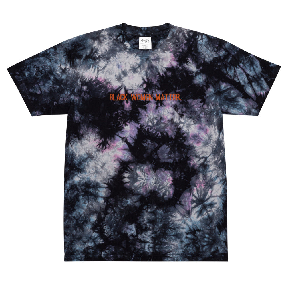 Oversized tie-dye t-shirt - Black Women Matter
