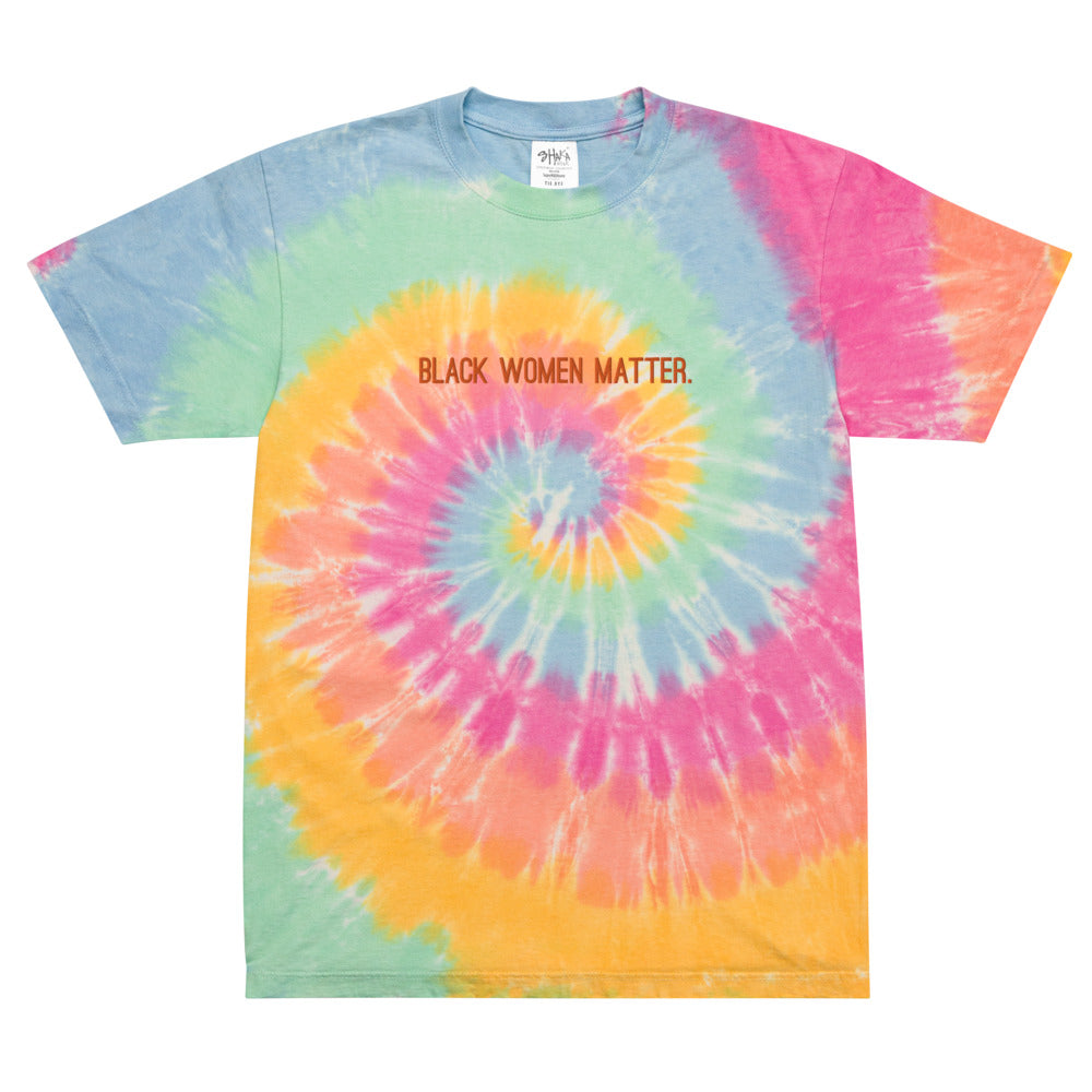 Oversized tie-dye t-shirt - Black Women Matter