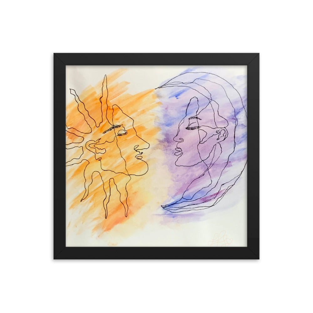 Framed Sun & Moon Print