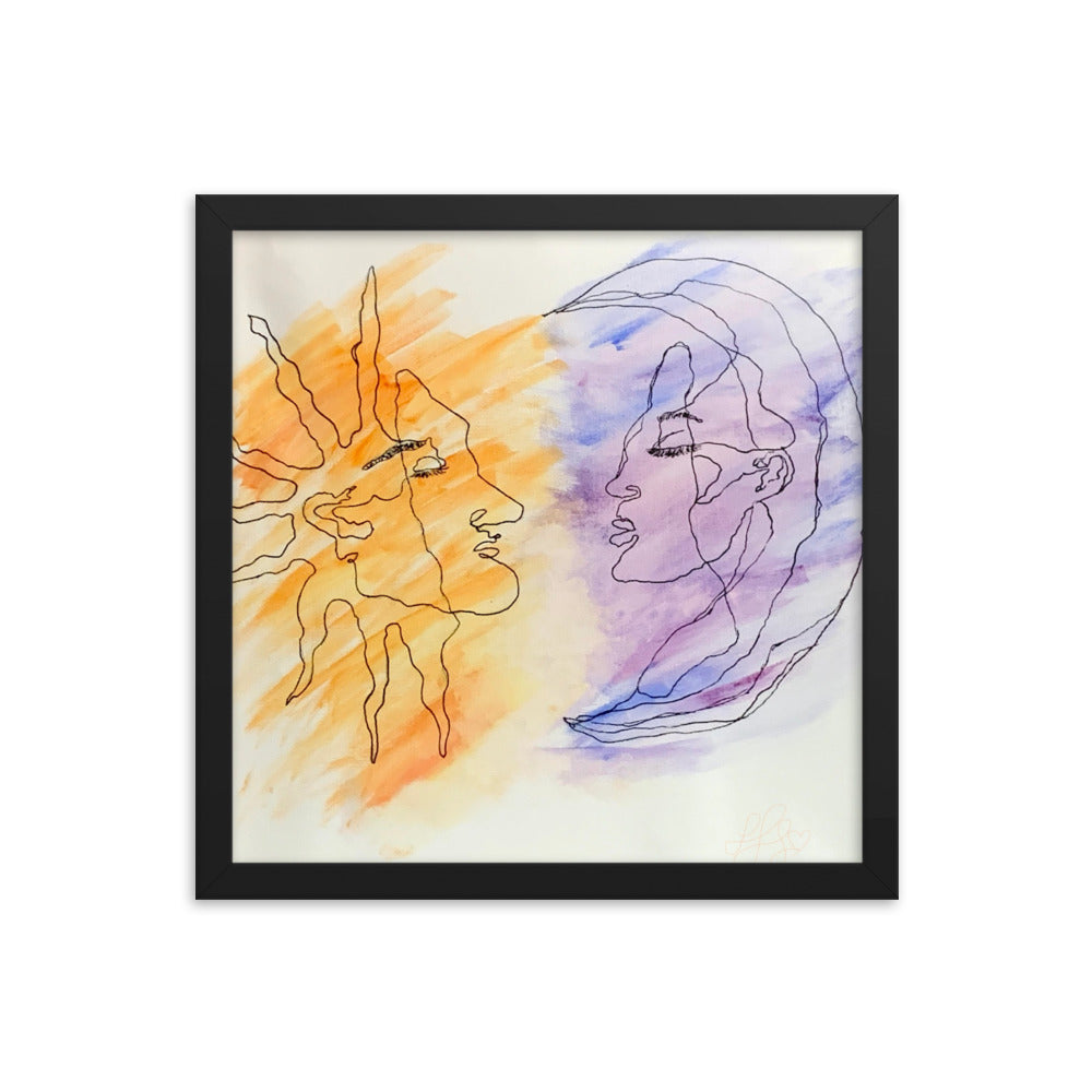 Framed Sun & Moon Print