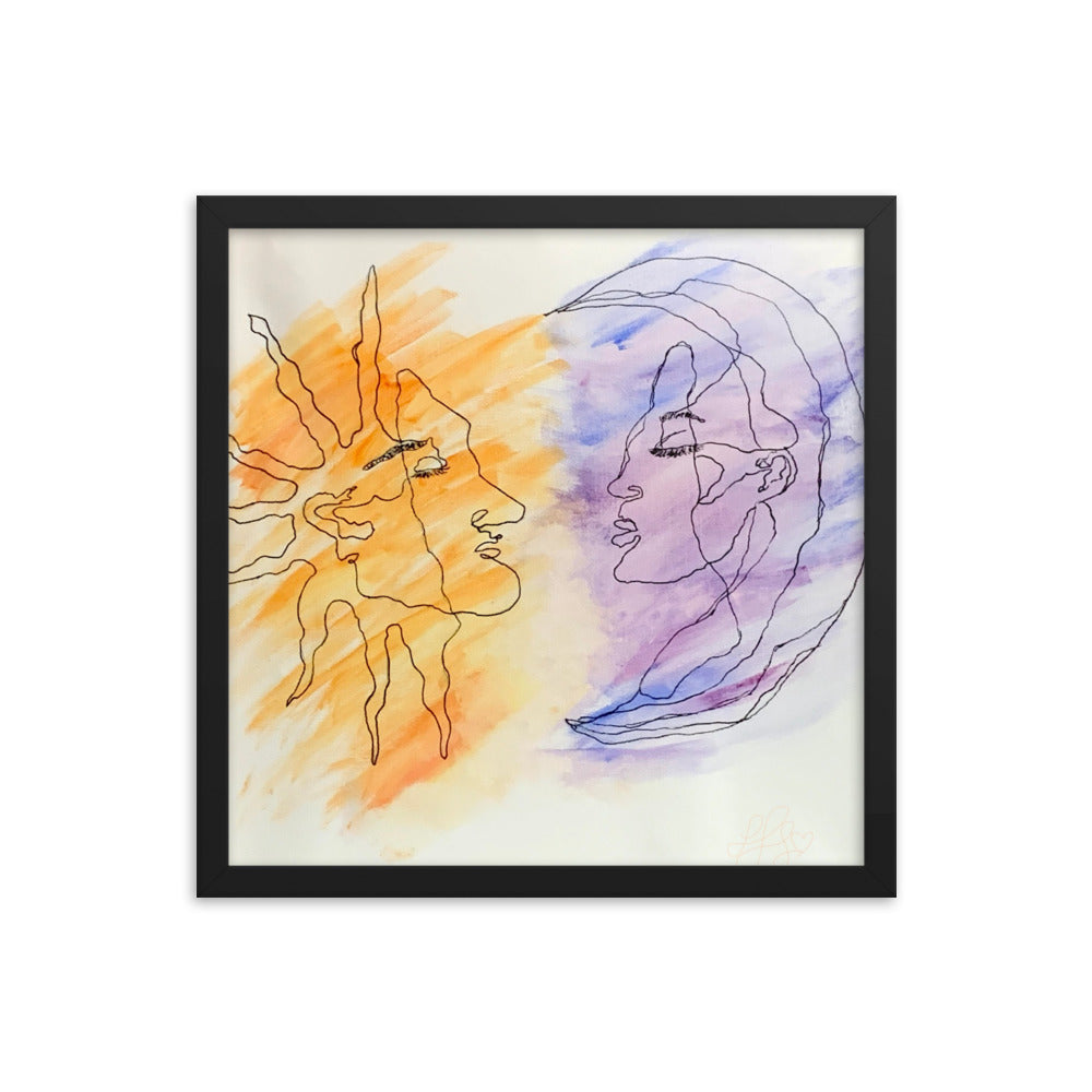 Framed Sun & Moon Print