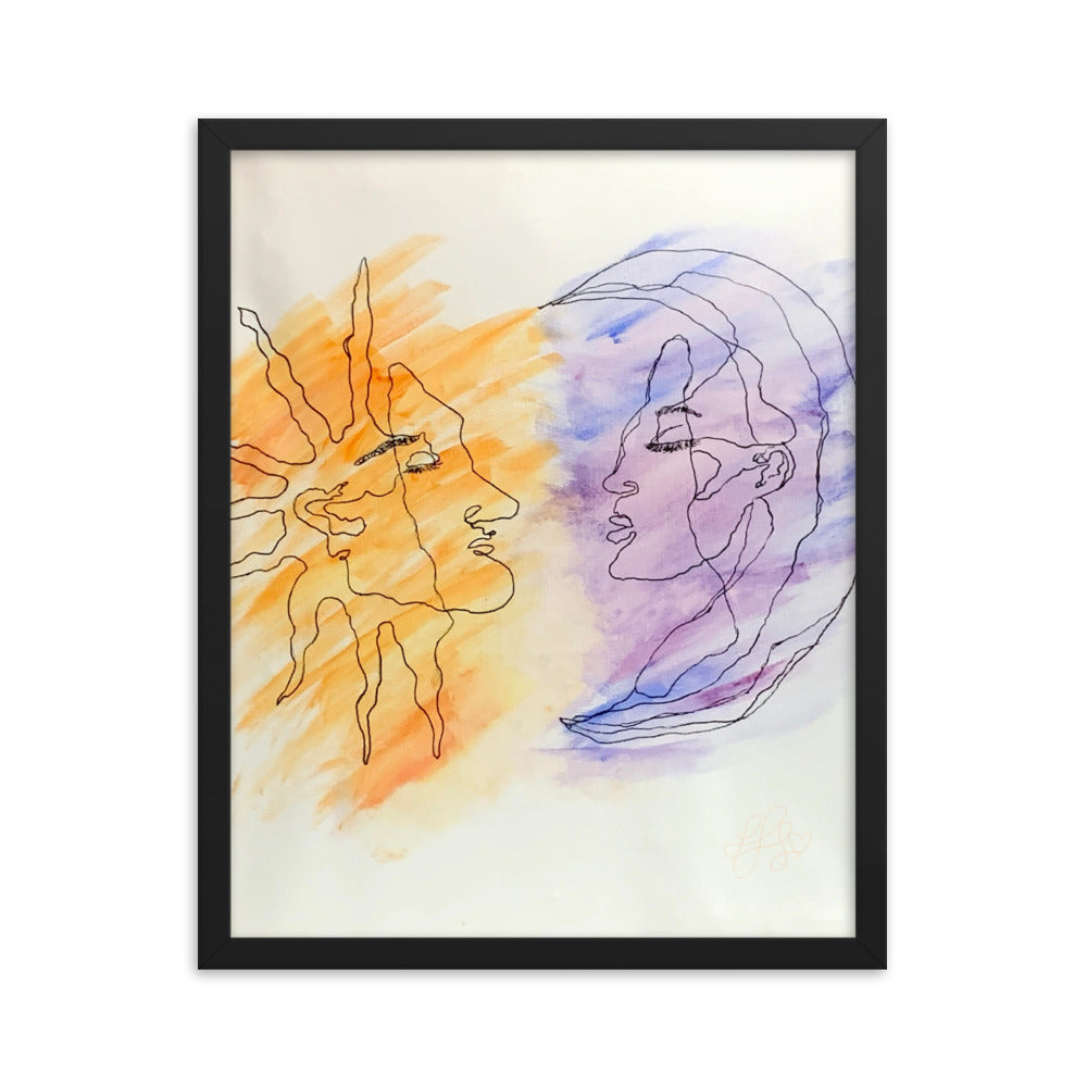 Framed Sun & Moon Print