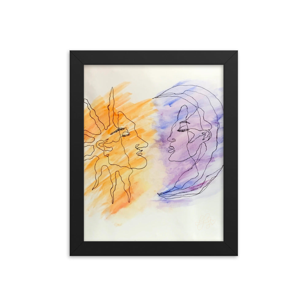 Framed Sun & Moon Print