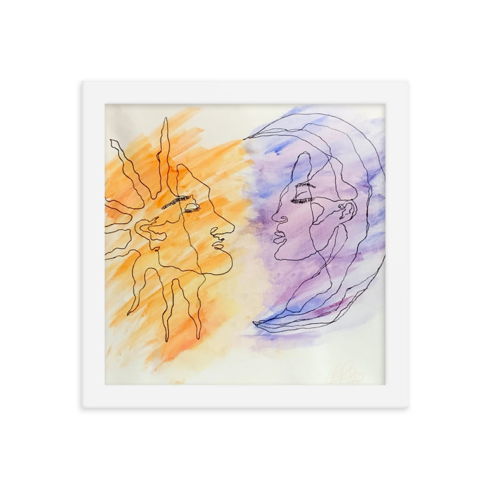 Framed Sun & Moon Print