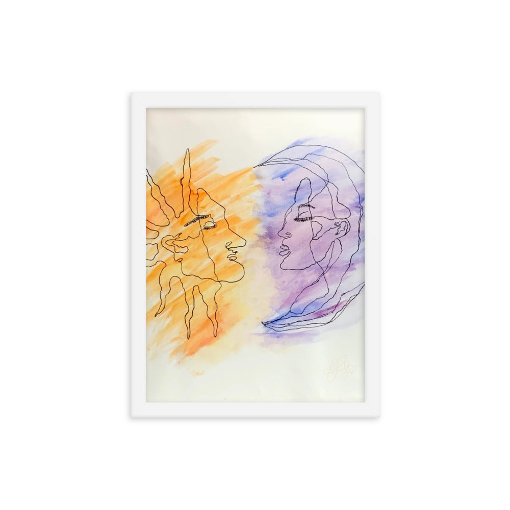 Framed Sun & Moon Print