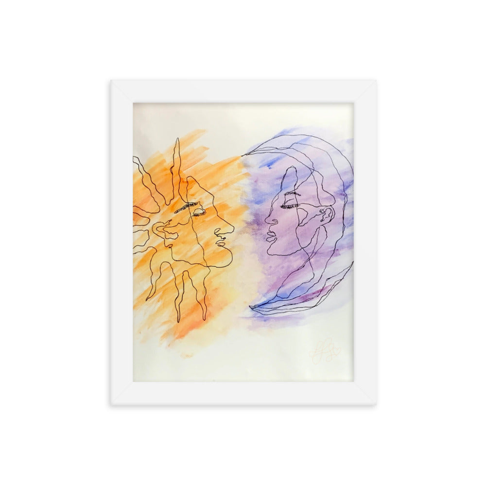 Framed Sun & Moon Print