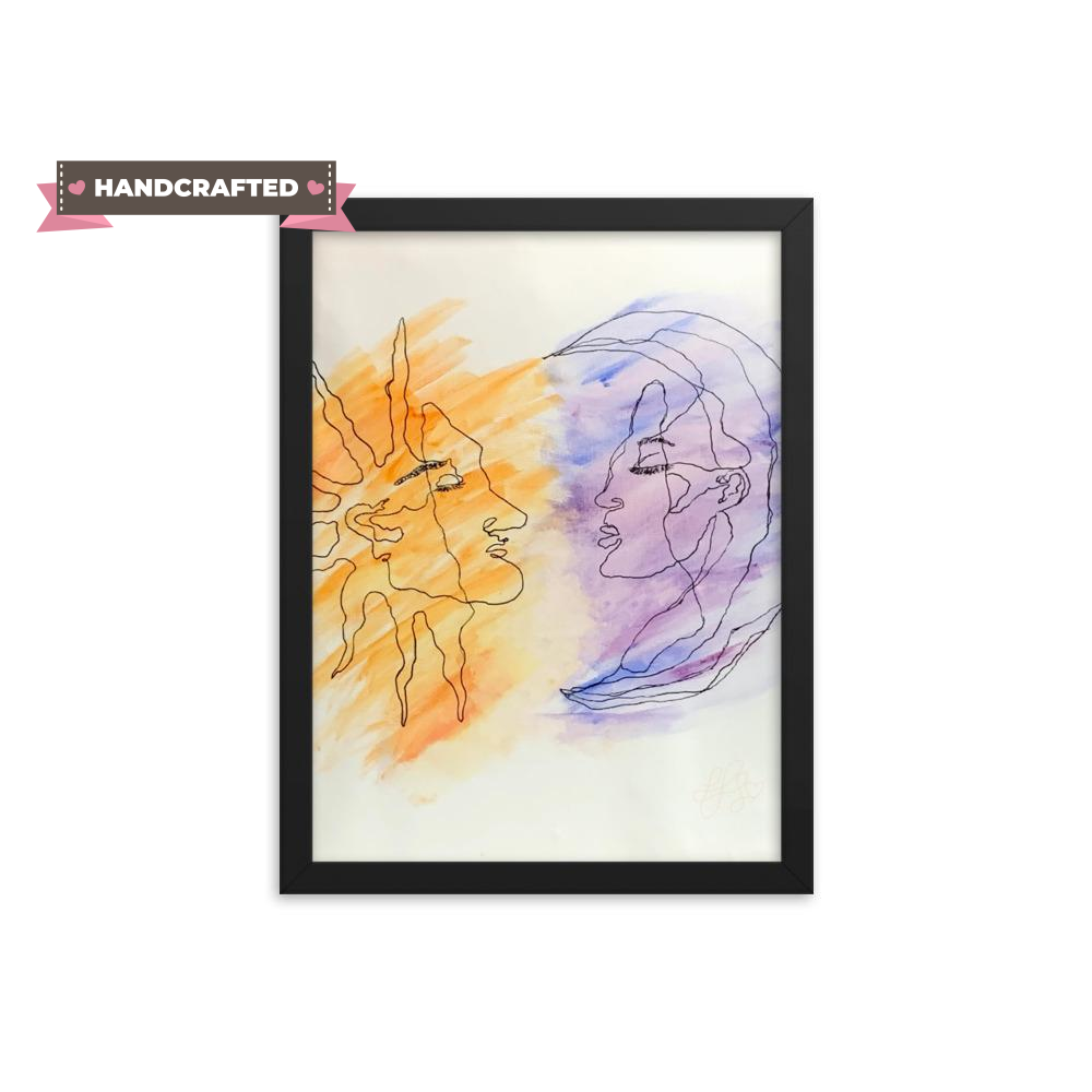 Framed Sun & Moon Print